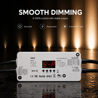 Contrôleur LED RGBW étanche IP67 DMX DALI 4 canaux PWM Dimmer 6A Sortie Durable pour Kit d'éclairage de Jardin, Bâtiment, Fêtes OEM