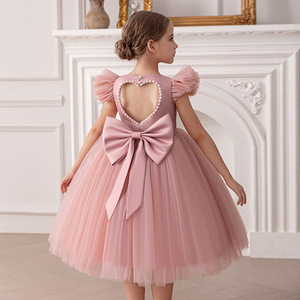 Abito Estivo Senza Maniche <span class=keywords><strong>a</strong></span> Linea <span class=keywords><strong>A</strong></span> per Bambine, Vestito da Cerimonia con Motivi Floreali per Feste di Compleanno e Damigelle - Product Image 2