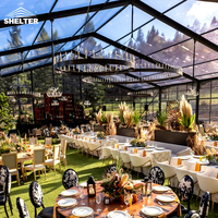 Tentes transparentes de tente d'événement de pavillon de mariage de chapiteau d'alliage d'aluminium et de verre noir pour l'événement