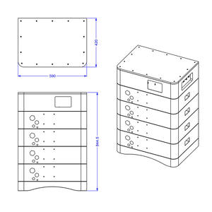 Alles-In-Één Met Lange Levensduur 48V 51.2V 204.8V 20kwh Lithium-Ijzerfosfaatbatterijpak Cilindrisch Lithium-Ion Energieopslagvermogen - Product Image 6