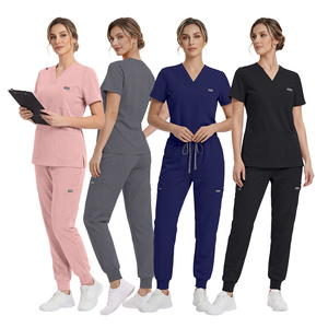Uniformes Médicos de Alta Calidad con Cuello en V, Elásticos en 4 Direcciones, Transpirables, de Poliéster, Rayón y Spandex, Conjuntos de Pantalones Deportivos al por Mayor, Uniformes de Enfermería Personalizados - Product Image 2
