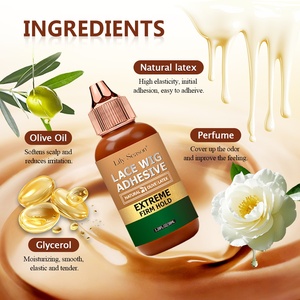 Vente en gros d'usine, adhésif pour <span class=keywords><strong>perruque</strong></span> en dentelle, pur à base de plantes, 38 ml, séchage rapide, anti-transpiration, sans stimulation, protecteur du cuir chevelier, pour femmes - Product Image 3