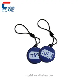 Mẫu miễn phí tùy chỉnh thiết kế RFID fobs 13.56MHz Mifare 1K RFID Keychain NFC thẻ chìa khóa Epoxy PVC keyfob