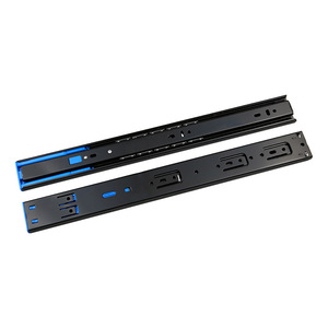 Riel deslizante de cierre suave de doble resorte, riel de amortiguación de bolas de acero de tres secciones, material de hierro de 45 mm para uso en baños y hoteles - Product Image 1