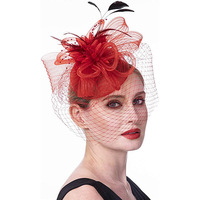 Serre-tête Fascinator pour femme avec plumes et fleurs, idéal pour le Derby, les Tea Party, les cocktails et les mariages