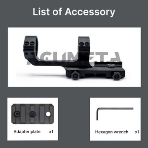 Support de lunette optique en aluminium étanche ACUMETA - Tube de 30 mm, montage de 20 mm, hauteur centrale de 1,57 pouce |   Niveau à bulle intégré antichoc - Product Image 5