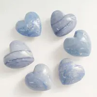 Cristallo naturale blu avventurina amore cuore pietra preziosa 2 pollici artigianato artigianato Folk per la guarigione spirituale