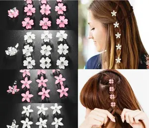 Mini grampos de cabelo de pérolas 5 pçs/set, grampos de cabelo com cristal brilhante margarida, acessórios para cabelo de noiva, presentes de casamento