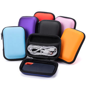 Sac de rangement de câbles de voyage portable en EVA avec pochette zippée pour chargeurs, écouteurs et appareils électroniques à usage quotidien - Product Image 1