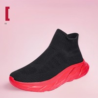 Chaussures de sport légères et respirantes en maille mi-mollet pour hommes et femmes, grandes tailles, à semelle souple