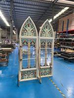 Ventanas con Rejilla Estilo Francés, Marco de Plástico Sellado Moderno, Vidrio Templado, Pantalla Magnética Horizontal Fija, Control de Insectos