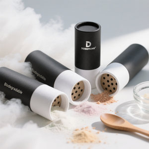 Recipiente de tubo de papel de especias de grado alimenticio reciclable biodegradable impreso personalizado de nuevo diseño con tapa de coctelera de tamiz - Product Image 6