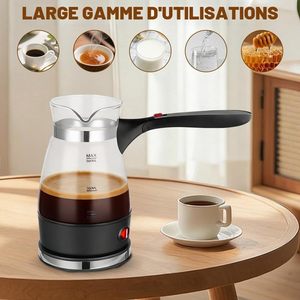 Cafetière turque traditionnelle en verre vintage de 500 ml, écologique, certifiée CE, bouilloire électrique pour la maison - Product Image 4