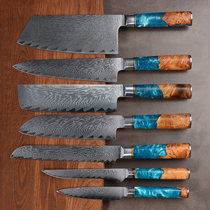 <span class=keywords><strong>Ensemble</strong></span> De 7 couteaux De Chef <span class=keywords><strong>Cuisinart</strong></span>, couperet De luxe, manche en résine Vg10, <span class=keywords><strong>ensemble</strong></span> De couteaux De cuisine en acier damas - Product Image 2