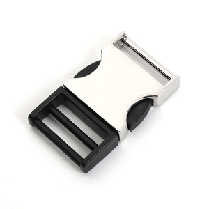 Hebilla deslizante de aleación de zinc de 20 mm de diámetro interior, plateada, duradera, para bolsos - Product Image 1