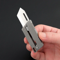 Porte-clés portatif de mini couteau léger de décompression adulte mécanique d'alliage de titane d'Edc avec la lame d'acier inoxydable extérieure