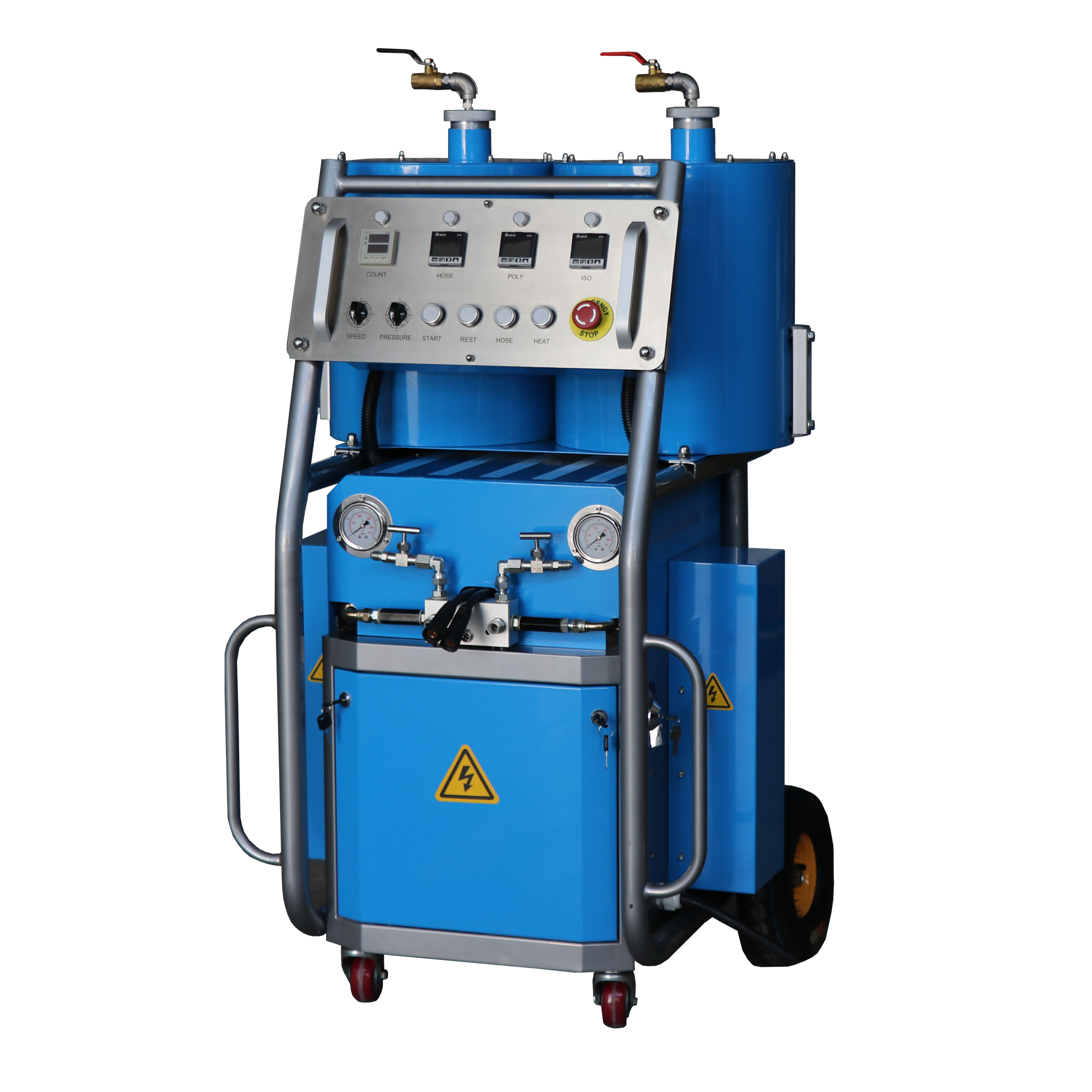 Machine à haute pression de jet d'isolation de mousse de polyuréthane pour le réfrigérateur de toit de mur