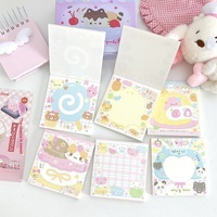 Carnet d'étudiant à feuilles mobiles, non-adhésif, détachable, motif chiot mignon, bloc-notes de messages de grande valeur