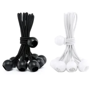 Оптовая продажа, уличный банджи-шнур с шариками черного и белого цвета на заказ