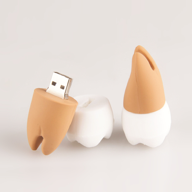 Promotional 8GB USB 2.0 Funny Teeth Shape Implant Pen Drive for Dentist Gifts