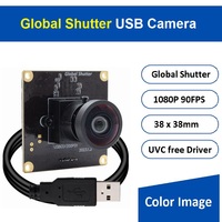 Cámara Web USB con Obturador Global de Alta Velocidad 1080P 90FPS, Módulo de Cámara USB Gran Angular para Computadora