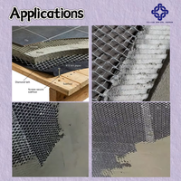 Grillage métallique alvéolé auto-entretoquant pour plâtre et maçonnerie, maille de renforcement 1/4 pour stuc, murs en acier et pare-feu 27x97