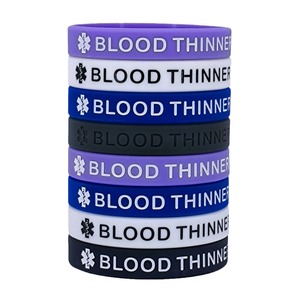 Pulseras de Silicona con Símbolo de Alerta Médica de Anticoagulante, para Hombres y Mujeres, Paquete de 5, Multicolor, con Símbolo de Emergencia - Product Image 3