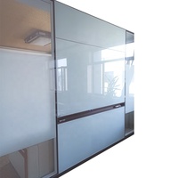 Cloison de bureau modulaire en verre trempé moderne à prix d'usine pour usage scolaire