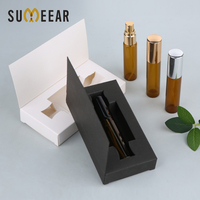 SUMEEAR Vente en gros de flacons de parfum en verre ambré de 5 ml et 10 ml, flacons miniatures rechargeables, atomiseur transparent, logo personnalisé, diffuseur de parfum
