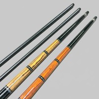 Tongkat Biliar Karbon Fiber 58" Murah Buatan Pabrik, Ujung 12.5mm 11.5mm, Sambungan SS 3/8x8, Dua Bagian, Tahan Lama, Elastis, Anti-Deformasi