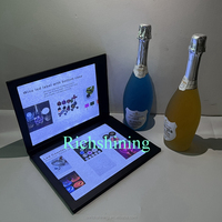 RICHSHINING Menu de table à 3 panneaux pliable et personnalisé avec rétro-éclairage LED pour restaurant