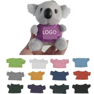 Gantungan kunci beruang koala, mainan gantungan kunci hewan boneka koala 10cm dengan kain tambahkan logo