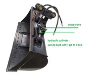 Godet hydraulique inclinable à double vérin robuste de 1000 mm pour excavatrice 5T 8T