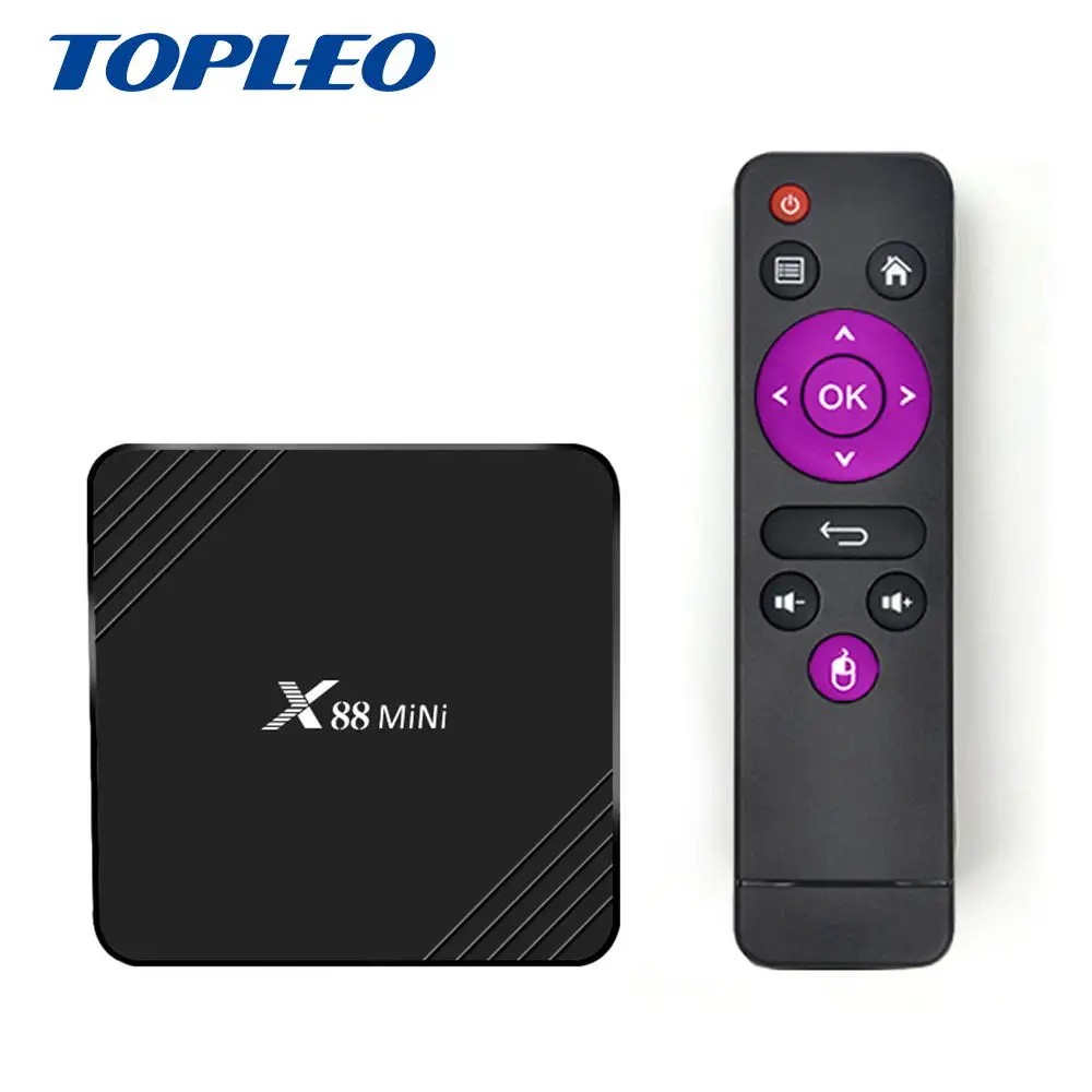 OEM rkファームウェアアップデートstbデコーダーボックスx88 mini pro max smart 4k hd rk3318 rk3328 android tv box