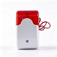 Sirène d'alarme filaire 12V avec lumière stroboscopique, sirène piézoélectrique puissante 115 dB, matériau PC IP55, système d'alarme sonore et lumineux de sécurité