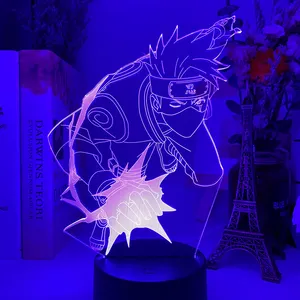 Luce notturna a Led Anime ottica 3D in acrilico per la decorazione della stanza dell'ufficio regalo di compleanno fresco per la lampada della camera da letto dei bambini delle ragazze dei ragazzi