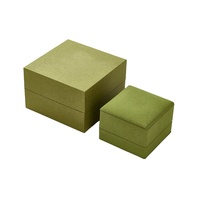 Boîte d'emballage pour bijoux FANXI en cuir PU noir classique avec doublure en daim, logo personnalisé, couleur et taille sur mesure