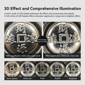 APEXEL電子機器修理用の白い暖かいUV照明付きの新しい携帯電話顕微鏡100X携帯電話レンズ - Product Image 3