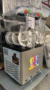 商用电动2罐不锈钢雪泥机自动冷冻饮料分配器，两种口味，供派对酒店使用 - Product Image 6