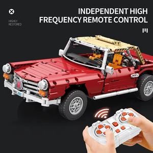 Reobrix 11005 Modello di <span class=keywords><strong>Auto</strong></span> Classica Vintage 280SL, <span class=keywords><strong>Auto</strong></span> Sportiva Telecomandata, Set di Blocchi da Costruzione per Bambini - Product Image 5