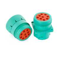 Connecteurs mâles Jiefond HD10-9-1939P-P080 pour câbles automobiles, étanches IP67 en nylon, 12V, cuivre étamé, 13A, ligne à ligne
