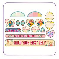 Ensemble de jeu de coiffeuse de princesse EPT - 57 pièces, kit de maquillage et de coiffure d'imitation, outils de beauté de simulation, jouet de princesse pour fille