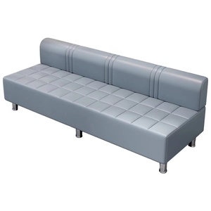 Sofá de Espera de Cuero Negro de Lujo Moderno 2024, Silla de Espera para Barbería y Salón de Belleza - Product Image 5