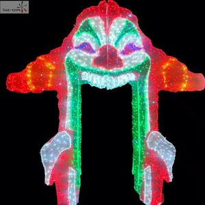 Luz con motivo de puerta fantasma de Halloween 3D LED gigante para exteriores, decoración de vacaciones personalizable para parque y jardín - Product Image 3