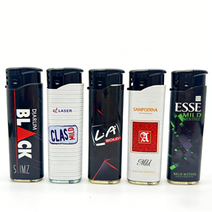 Briquet électronique coupe-vent à gaz avec motifs attrayants, prix d'usine, vente chaude - Product Image 1