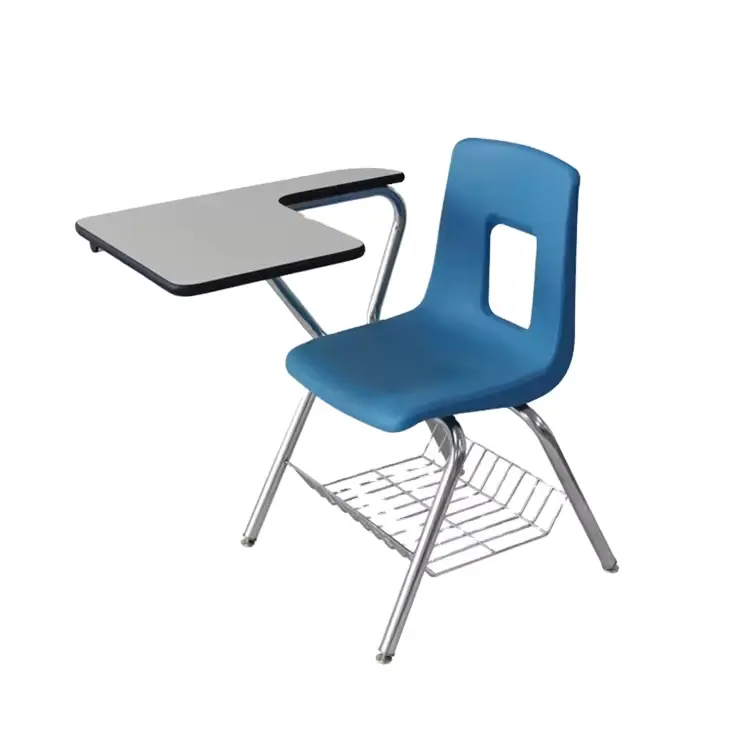 School Furniture Student Training Folding Plastic Chair Desk Chair Combo School Chair with Writing Desk