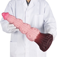 Dildo Tentáculo de Pulpo Gigante con Textura y Ventosa Elevada, Juguete Sexual de Fantasía para Juego Anal y en Pareja