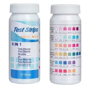 Bandelettes de <span class=keywords><strong>test</strong></span> d'eau d'aquarium 6 en 1 kit de <span class=keywords><strong>test</strong></span> d'eau d'étang à poissons pour eau douce et eau salée - Product Image 2