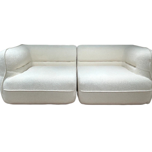 Cream Style Comfortable <strong>Sponge</strong> <strong>Sofa</strong> <strong>for</strong> Small Apartment Living Room Nordic Flannel Cover Beauty Salon Clothing Store Rental - Product Image 3