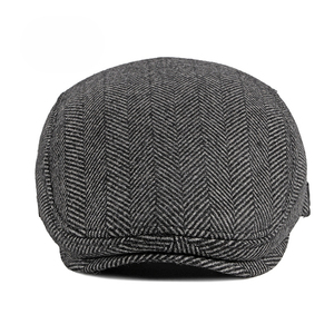 Boina de Lana para Hombre, Estilo Vaquero, Otoño Invierno, Clásica Británica Retro, Gorro Cálido para Hombres de Mediana Edad y Mayores - Product Image 2
